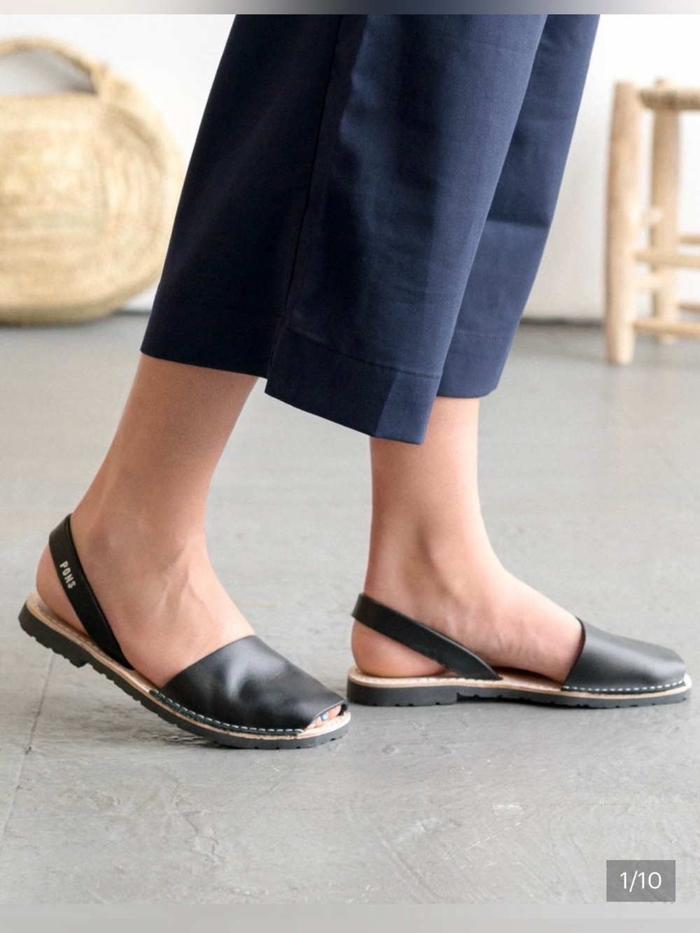 Pons Avarcas Classic Style black Leather - 5